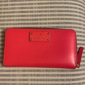 Kate Spade Neon Pink Continental Wallet